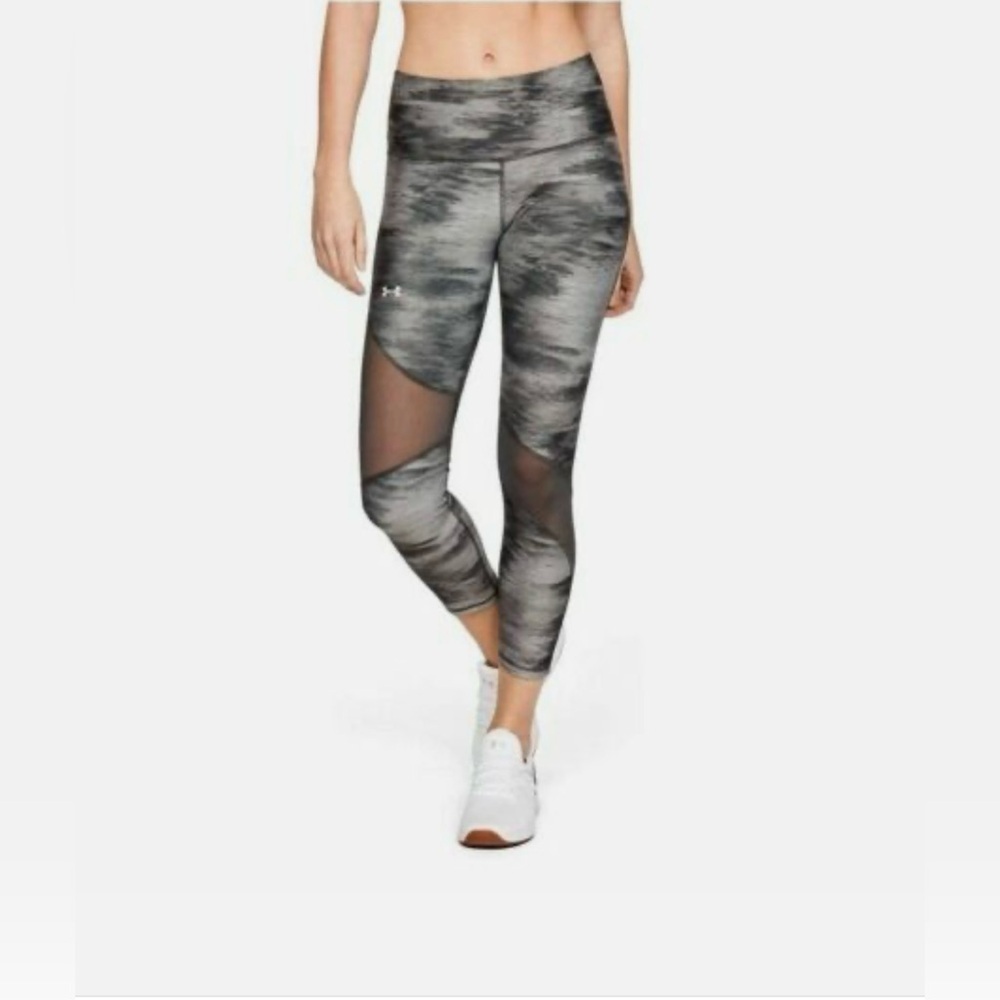 Under Armour Gray Leggings with Mesh Panels - Picture 3 of 8